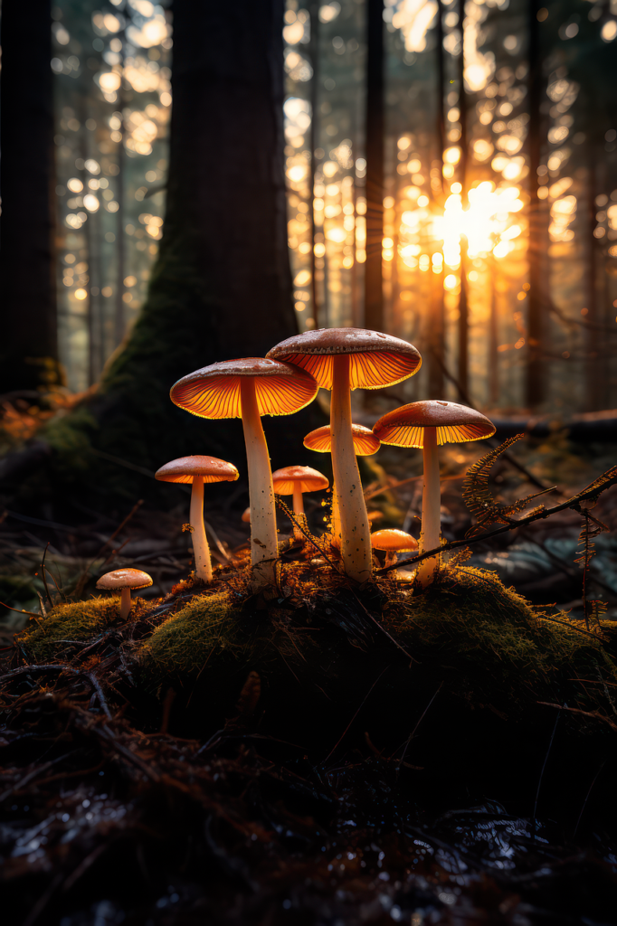 ai generated, mushrooms, moss-8331265.jpg